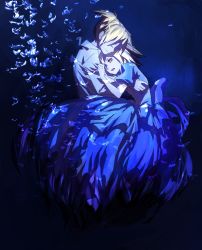 Rule 34 | 1boy, 1girl, bad id, bad pixiv id, blonde hair, brother and sister, dress, closed eyes, feathers, gown, hetero, highres, hug, ichino (pixiv264496), kagamine len, kagamine rin, neargraven, red eyes, short hair, siblings, smile, twins, vocaloid