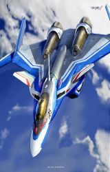 Rule 34 | aircraft, airplane, asterozoa, canopy (aircraft), character name, fighter jet, flying, jet, logo, macross, macross delta, mecha, military, military vehicle, motion blur, no humans, robot, science fiction, variable fighter, vehicle focus, vf-31, vf-31j