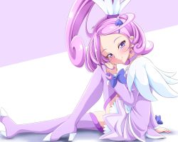Rule 34 | 1girl, absurdres, boots, cure sword, dokidoki! precure, highres, kenzaki makoto, precure, purple eyes, purple hair, s-operator, thigh boots, thighhighs