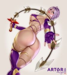 Rule 34 | 1girl, artist request, artor, ass, asymmetrical footwear, blue eyes, boots, breasts, closed mouth, commentary, covered erect nipples, elbow gloves, fingerless gloves, fingernails, from behind, gloves, grey background, high heels, highres, holding, holding sword, holding weapon, isabella valentine, large breasts, leotard, lips, looking at viewer, looking back, nail polish, revealing clothes, shiny skin, short hair, silver hair, simple background, solo, soul calibur, soulcalibur, soulcalibur iv, sword, thigh boots, thighhighs, thighs, thong leotard, underboob, uneven footwear, weapon, whip sword
