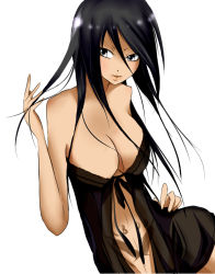 Rule 34 | artist request, black hair, black theme, breasts, character request, copyright request, grey eyes, large breasts, lingerie, long hair, simple background, source request, tagme, tattoo, underwear, white background