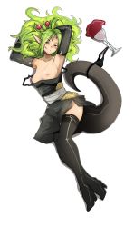 Rule 34 | 1girl, :q, ahoge, alcohol, arms up, black dress, black footwear, black gloves, black panties, boots, breasts, closed mouth, collarbone, commentary, cup, dress, drinking glass, elbow gloves, english commentary, female focus, full body, gloves, green hair, grey background, hair ornament, high heel boots, high heels, highres, kyva yamaito (shuuko), long hair, looking at viewer, lying, medium breasts, nipples, on side, original, panties, pointy ears, shiny skin, shuuko (s h uuko), simple background, smile, snake tail, solo, tail, thigh boots, thighhighs, tongue, tongue out, underwear, unworn panties, wine, wine glass