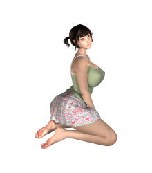 Rule 34 | 3d, barefoot, breasts, feet, hanami ichijo, highres, large breasts, tan, umemaro
