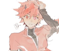 Rule 34 | 1boy, demon boy, demon horns, elsword, elsword (character), heart, heart-shaped pupils, horns, knight emperor (elsword), linbai22, long sleeves, looking at viewer, male focus, red eyes, red hair, short hair, solo, symbol-shaped pupils