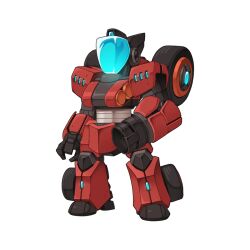 Rule 34 | cannon, chibi, claw (weapon), full body, infinity (ragnarok online), mecha, no humans, official art, ragnarok online, robot, simple background, solo, standing, transparent background, weapon, wheel, yuichirou