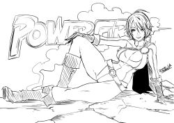 Rule 34 | 1girl, breasts, butcha-u, cape, character name, cleavage, cleavage cutout, clothing cutout, commentary request, dc comics, gloves, greyscale, highleg, highleg leotard, large breasts, leotard, looking at viewer, monochrome, muscular, muscular female, power girl, short hair, smile, solo, superman (series)