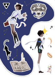 Rule 34 | 676643396dolce, absurdres, aged down, alternate costume, animal skull, arjuna (fate), black capelet, black cat, black eyes, black hair, book, candle, capelet, cat, character doll, child, constellation, dark-skinned male, dark skin, dessert, dual persona, fate/grand order, fate (series), feathers, food, highres, karna (fate), kneehighs, legwear garter, magic circle, open book, praying, shirt, shorts, socks, sparkle, triforce, white shirt, white shorts