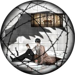 Rule 34 | bag, barbed wire, black eyes, black footwear, black hair, black pants, book, burnt clothes, chair, collared shirt, e.g.o (project moon), game cg, glass shards, id card, knife, limbus company, mirror, nai ga, official art, pants, prison cell, prison clothes, project moon, reading, satchel, shadow, shirt, short hair, solo, suspenders, table, white shirt, wings, yi sang (project moon)