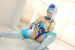 Rule 34 | 1girl, asian, ass, bare shoulders, blue eyes, blue hair, blue lips, blue rose (tiger &amp; bunny), breasts, chouzuki maryou, cosplay, hip focus, huge ass, large breasts, matching hair/eyes, pepsi, photo (medium), plump, product placement, solo, thick thighs, thighs, tiger &amp; bunny, wide hips