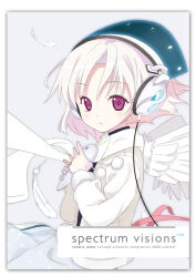 Rule 34 | 1girl, feathers, headphones, original, pink hair, purple eyes, short hair, solo, tsukigami runa, wings