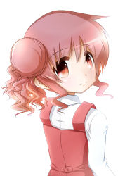 Rule 34 | 1girl, double bun, from behind, hair bun, hidamari sketch, hiro (hidamari sketch), looking at viewer, minamito, red eyes, red hair