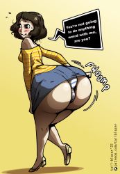 Rule 34 | 1girl, ass, highres, huge ass, kawakami sadayo, panties, persona, persona 5, solo, tail-blazer, underwear