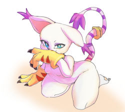Rule 34 | 1girl, cat, digimon, furry, highres, holy ring, jewelry, ring, solo, tailmon