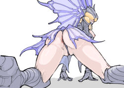 Rule 34 | anus, arthropod girl, ass, butterfly wings, cleft of venus, digimon, digimon (creature), digimon story: cyber sleuth, digimon story: cyber sleuth hacker&#039;s memory, highres, hudiemon, insect wings, long hair, mask, monster girl, pussy, wedgie, wings