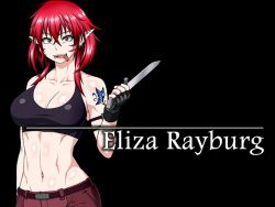 Rule 34 | eliza rayburg, female focus, ideology in friction, knife, long ears, red hair