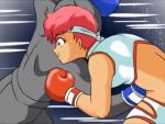 Rule 34 | 1980s (style), 1boy, 1girl, abs, animated, anime screenshot, ass, back, blue gloves, boots, boxing, boxing gloves, boxing ring, breasts, brown eyes, bruise, cleavage, close-up, crop top, defeat, dirty pair, domination, falling, gloves, hairband, indoors, injury, kei (dirty pair), large breasts, looking at another, midriff, moaning, motion blur, mouthpiece, oldschool, pain, punching, red gloves, red hair, reflection, resized, retro artstyle, rolling eyes, ryona, saliva, short hair, short shorts, shorts, silhouette, silver boots, silver crop top, silver shorts, solo focus, sound, sound effects, standing, stomach punch, sukaruda, sunrise (company), sweat, third-party edit, top-down bottom-up, unconscious, uppercut, upscaled, video, violence, vomit, wince