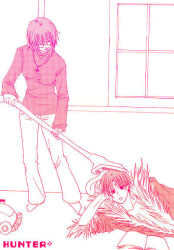 Rule 34 | book, cleaning, cross, hunter x hunter, kuroro lucifer, shizuku murasaki, vacuum cleaner, window