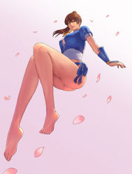 Rule 34 | 1girl, ass, breasts, cleavage, dead or alive, highres, kasumi (doa), large breasts, long hair, no panties, petals, ponytail, seed01010, tecmo