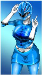 Rule 34 | blue outfit, breasts, doubutsu sentai zyuohger, large breasts, queen vegeta 69, sela (doubutsu sentai zyuohger), shark girl, super sentai, tight clothes, zyuoh shark