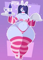Rule 34 | 1girl, absurdres, blue skin, breasts, colored skin, highres, large breasts, skullgirls, solo, squigly (skullgirls), zombie