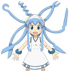 Rule 34 | blue eyes, blue hair, corkscrew, hook, ikamusume, saw, shinryaku! ikamusume, tagme, tentacles, tentacle hair