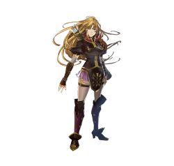 Rule 34 | 1girl, absurdres, blonde hair, bow (weapon), clarisse (fire emblem), fire emblem, fire emblem: mystery of the emblem, fire emblem heroes, full body, gloves, highres, kleine, long hair, looking at viewer, nintendo, official art, simple background, skirt, solo, standing, transparent background, weapon, white background
