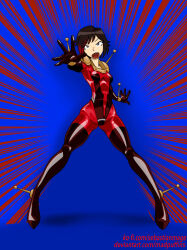 Rule 34 | bodysuit, mobile fighter g gundam, mobile trace system, ruby rose, rwby, skin tight