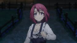 Rule 34 | animated, anime screenshot, bouncing breasts, breasts, cleavage, cow girl (goblin slayer!), goblin slayer!, highres, large breasts, purple eyes, red hair, screencap, tagme, video