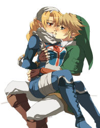 Rule 34 | 1boy, 1girl, androgynous, bandages, bdsm, blonde hair, blue eyes, blush, bondage, bound, bound wrists, braid, grabbing another&#039;s breast, breasts, carrying, couple, elf, grabbing, hetero, impossible clothes, kiss, link, long hair, mask, muse (rainforest), ninja, nintendo, pointy ears, princess carry, princess zelda, red eyes, reverse trap, sheik, sitting, sitting on lap, sitting on person, surcoat, the legend of zelda, the legend of zelda: ocarina of time
