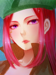 Rule 34 | 1girl, 8chinchin, hat, highres, jewelry bonney, lipstick, looking at viewer, makeup, one piece, piercing, pink hair, portrait, purple eyes, sabaody archipelago, solo, supernova