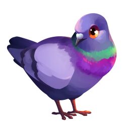 Rule 34 | animal, animal focus, bird, full body, highres, no humans, original, pigeon, red eyes, simple background, space-thyme, standing, transparent background