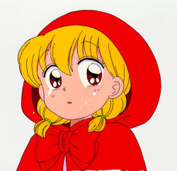 Rule 34 | 1990s (style), akazukin chacha, blonde hair, chacha, hood, open mouth, tagme