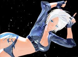 Rule 34 | 1girl, angel (kof), blue eyes, breasts, cleavage, large breasts, midriff, navel, snk, the king of fighters