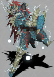Rule 34 | armor, capcom, electricity, male focus, monster hunter (series), monster hunter portable 3rd, scales, zinogre (armor)