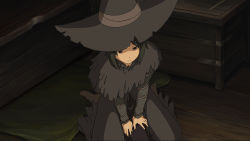 Rule 34 | 1girl, black eyes, black hair, demon&#039;s souls, female focus, from software, gotokukai, hat, indoors, looking down, robe, short hair, sitting, solo, witch hat, yuria the witch