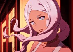 Rule 34 | animated, animated gif, anime screenshot, dark skin, en&#039;en no shouboutai, en&#039;en no shouboutai, hibana (enen no shouboutai), pink hair, screencap, solo, unusual pupils