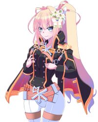 Rule 34 | &gt;:), 1girl, absurdres, belt, black cape, black jacket, blonde hair, blue eyes, blush, bow, breasts, breasts squeezed together, bright pupils, buttons, cape, closed mouth, epaulettes, flower, gradient cape, gradient clothes, hair between eyes, hair bow, hair flower, hair intakes, hair ornament, hair ribbon, high collar, high ponytail, highres, jacket, legs apart, lily (flower), long hair, long sleeves, medium breasts, multicolored cape, multicolored clothes, nagifujisawa, panties, pants, pink belt, pink lips, ponytail, purple cape, ragnarok online, rebellion (ragnarok online), red cape, ribbon, simple background, sleeve cuffs, smile, solo, standing, tight clothes, tight pants, tsurime, underwear, v-shaped eyebrows, very long hair, white background, white bow, white flower, white panties, white pupils, white ribbon