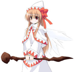 Rule 34 | crossover, final fantasy, lily white, look-alike, solo, staff, touhou, white mage (final fantasy), wings, yuuki eishi