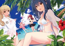 Rule 34 | &gt; &lt;, 5girls, :d, :o, ^^^, absurdres, alternate costume, angel beats!, arm support, arms at sides, arms up, asami yuriko, ball, barefoot, beach chair, beachball, bikini, black bikini, black bow, black choker, black hair, black hairband, blonde hair, blue sky, blunt bangs, blush, bone hair ornament, bow, bow bikini, breasts, capelet, choker, cloud, commentary request, company connection, cowboy shot, crossover, curvy, day, demon tail, dutch angle, expressionless, eyelashes, eyes visible through hair, fake tail, feet out of frame, fingernails, flower, frilled capelet, frilled choker, frills, front-tie bikini top, front-tie top, green eyes, hair between eyes, hair ornament, hairband, halterneck, hand up, happy, highres, hood, hooded jacket, jacket, key (company), kushima kamome, leaf, long hair, long sleeves, looking at viewer, looking back, medium breasts, multiple girls, nakamura yuri, navel, ocean, one-piece swimsuit, open mouth, outdoors, palm tree, partially submerged, pink hair, pink one-piece swimsuit, plaid, plaid swimsuit, ponytail, purple hair, red flower, red one-piece swimsuit, second-party source, see-through, see-through jacket, shiina (angel beats!), shiny skin, side-tie bikini bottom, sidelocks, skull and crossbones, skull hair ornament, sky, smile, soaking feet, standing, standing on one leg, star (symbol), stomach, straight hair, summer pockets, swimsuit, tail, thighs, tree, very long hair, water drop, white bikini, white capelet, white jacket, yellow eyes, yui (angel beats!), yusa (angel beats!)