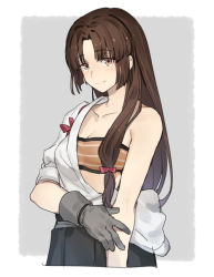 Rule 34 | 1girl, bandeau, braid, gloves, hand on own arm, hime cut, japanese clothes, kantai collection, looking at viewer, shouhou (kancolle), solo, sugimoto (niboshiumai), upper body