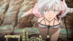 Rule 34 | 10s, 1girl, alka (blade &amp; soul), animated, animated gif, blade &amp; soul, bouncing breasts, breasts, hanging breasts, large breasts, pov, running, short hair, solo, white hair