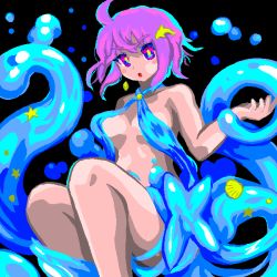 Rule 34 | dolphin hair ornament, magic castle re pure aria, open mouth, pink eyes, pink hair, pixel art, tagme, yomitim