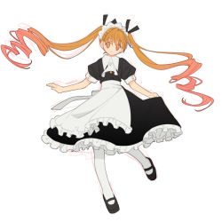 Rule 34 | 16 ban, 1girl, alternate costume, apron, ascot, biscuit krueger, black dress, dress, drill hair, enmaided, floating hair, frilled dress, frills, full body, hair ribbon, hunter x hunter, lolita fashion, long hair, looking at viewer, maid, maid apron, maid headdress, multicolored hair, outstretched arms, pantyhose, pink hair, puffy short sleeves, puffy sleeves, red eyes, ribbon, short sleeves, simple background, skirt hold, smile, solo, standing, standing on one leg, twin drills, twintails, two-tone hair, very long hair, waist apron, white apron, white ascot, white background, white pantyhose
