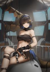 Rule 34 | 1girl, arknights, eunectes (arknights), hairband, lancet-2 (arknights), pointy ears, robot, tail, windriarart