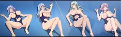 Rule 34 | 4girls, aftersex, bare shoulders, barefoot, breasts, breasts out, after rape, censored, clothing aside, collarbone, cum, cum in pussy, cum pool, cumdrip, curvy, defloration, eyebrows, gakuen de jikan yo tomare, glasses, groin, hairband, half-closed eyes, headband, highres, large breasts, legs together, lineup, long hair, lying, mosaic censoring, multiple girls, navel, nipples, on back, on floor, one-piece swimsuit, open mouth, pussy, rape, screencap, shiny skin, short hair, spread legs, stitched, swimsuit, swimsuit aside, take your pick, third-party edit, time stop, toes, torn clothes