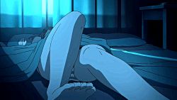 Rule 34 | 1girl, animated, animated gif, ass, barefoot, dimples of venus, evangelion: 2.0 you can (not) advance, feet, legs, neon genesis evangelion, panties, rebuild of evangelion, screencap, souryuu asuka langley, striped clothes, striped panties, underwear