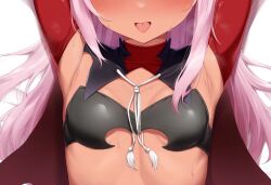 Rule 34 | ai-generated, armpits, chloe von einzbern, fate/kaleid liner prisma illya, fate (series), highres, long hair, pink hair, sweat, tongue, tongue out
