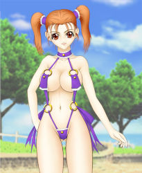 Rule 34 | breasts, dragon quest, dragon quest viii, jessica albert, large breasts, slingshot swimsuit, square enix, swimsuit, tagme, twintails