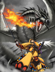 Rule 34 | (armor), 1girl, ahoge, armor, battle, blonde hair, blue eyes, butterfly wings, capcom, dragon, fire, gloves, image sample, insect wings, katana, monster hunter, monster hunter (series), monster hunter portable, monster hunter portable 2nd, monster hunter portable 2nd g, papimel (armor), polarityplus, pteruges, rathalos, rhopessa (armor), scabbard, sheath, short hair, shorts, silver rathalos, sword, weapon, white gloves, wings, wyvern