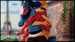 Rule 34 | 1girl, 2boys, adrien agreste, ahegao, breasts, cum, cum in ass, cum in pussy, highres, ladybug (character), luka couffaine, marinette dupain-cheng, miraculous ladybug, multiple boys, penis, pussy, rodyp, text focus